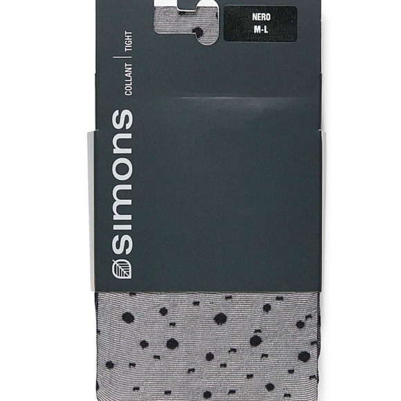 Black mixed dots sheer tights made in Italy NWT - Picture 2 of 6